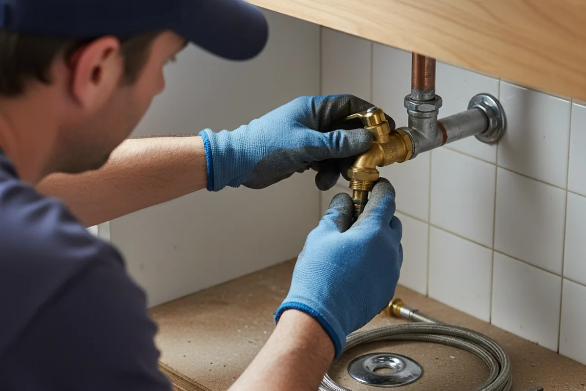 Shutoff valve and fitting work during Emergency Plumbing in Capron